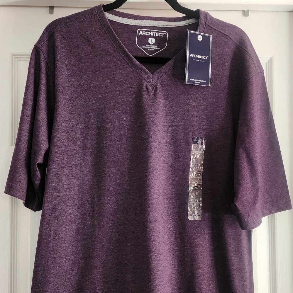 Architect Men's Purple Short Sleeve Tee/V-Neck